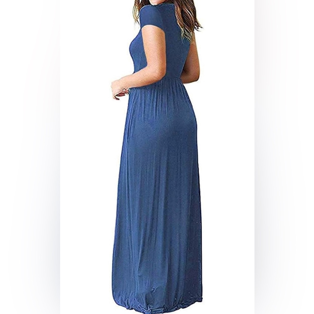 Beja Blue Sleeveless Maxi Sundress NWOT - Picture 3 of 5